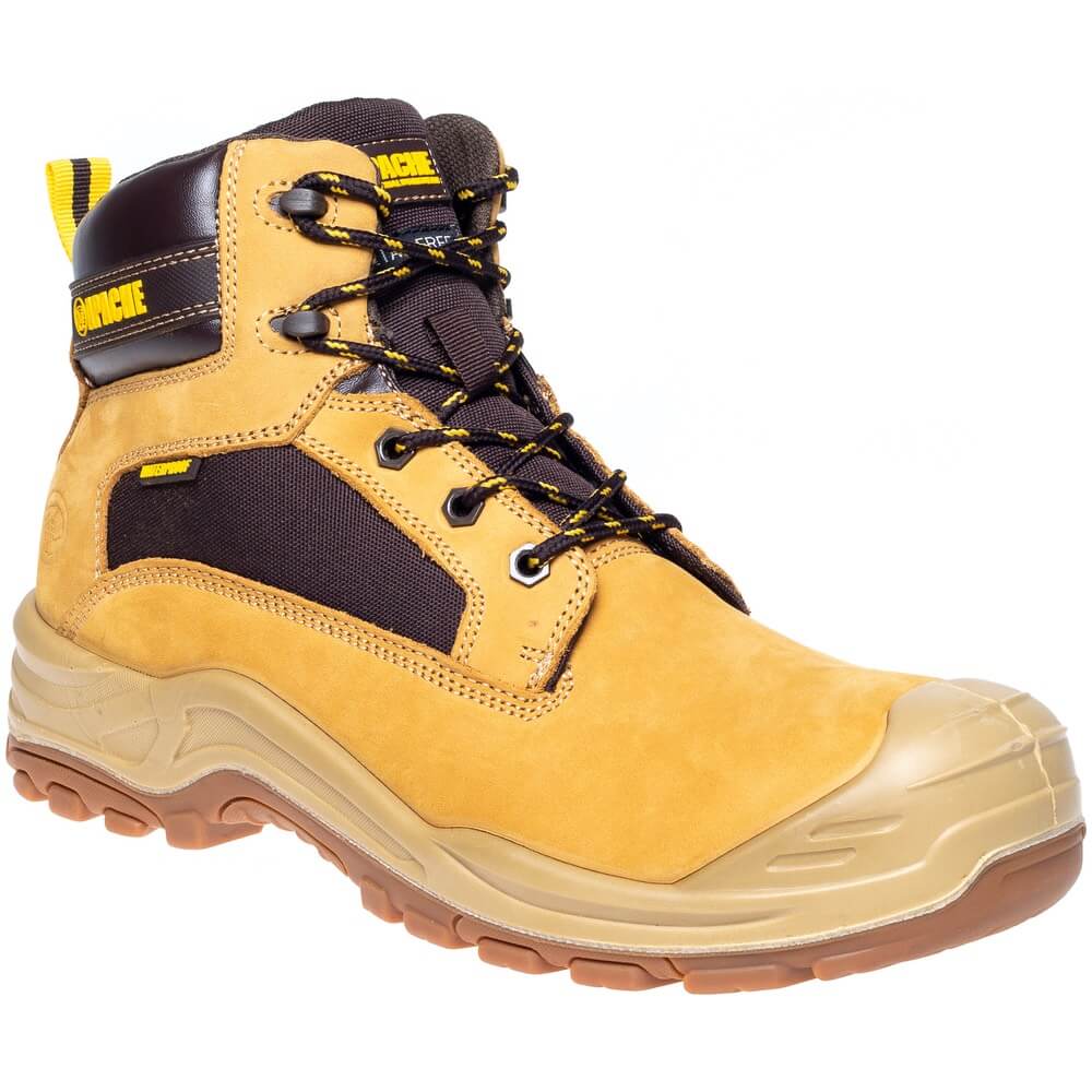 Apache ATS Arizona Nubuck Metal Free Waterproof S3 WR SRC HRO Safety Boot Wheat BK Safetywear